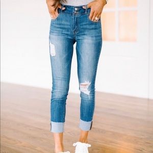 Mallory Cuffed Skinnies